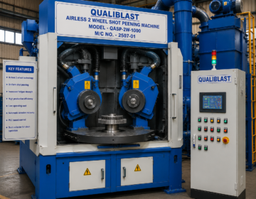 Airless 2 Wheel Shot Peening Machine