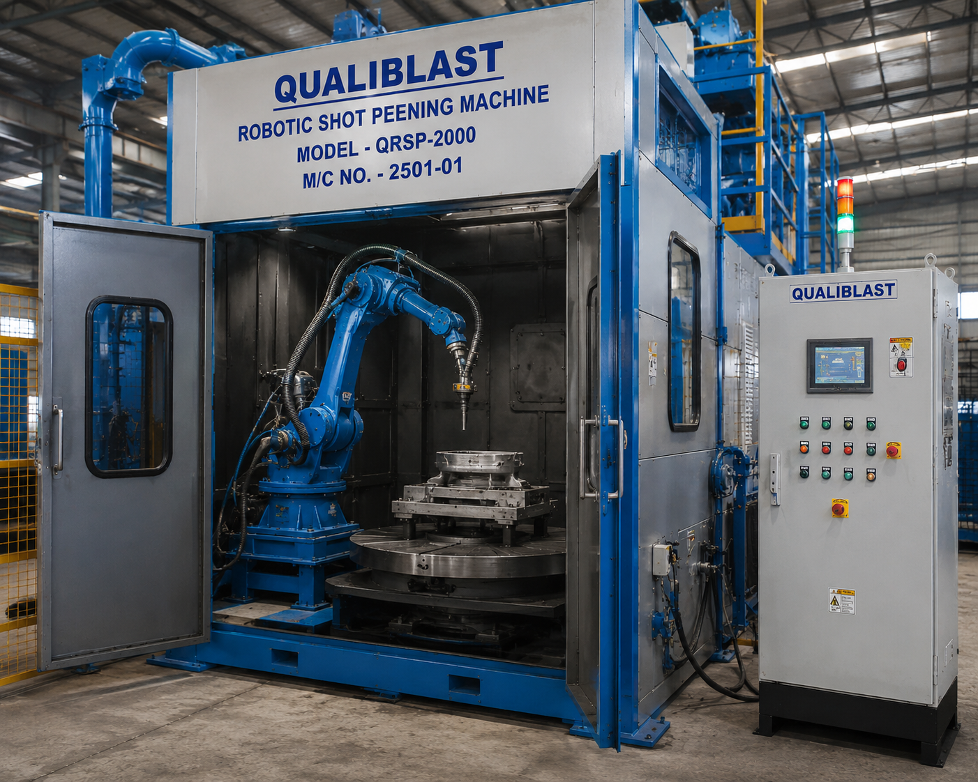 Robotic Shot Peening Machine