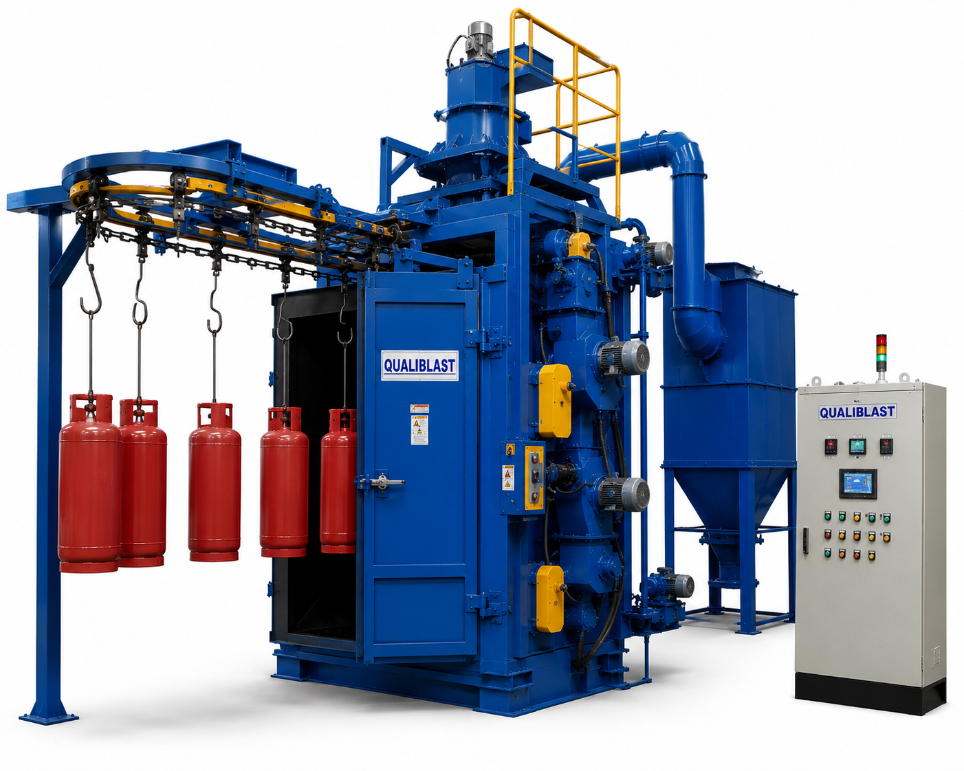 Hook Type LPG Gas Cylinder Shot Blasting Machine