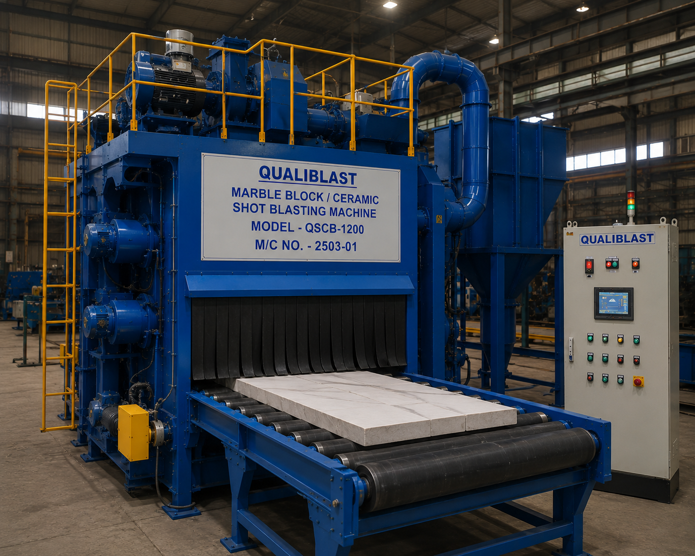Marble Block Ceramic Shot Blasting Machine